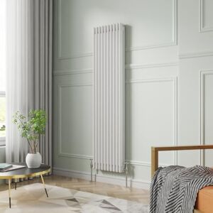 NRG 1800 x 470 mm Gloss White Vertical Cast Iron Radiator Triple Panel NRG 1800 x 470 mm Gloss White Vertical Cast Iron Radiator Triple Panel