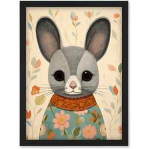 Artery8 Floral Chinchilla Cute Flower Floral Artwork for Kids Bedroom Baby Nursery Artwork Framed Wall Art Print A4 Artery8 Floral Chinchilla Cute Flower Floral Artwork for Kids Bedroom Baby Nursery Artwork Framed Wall Art Print A4