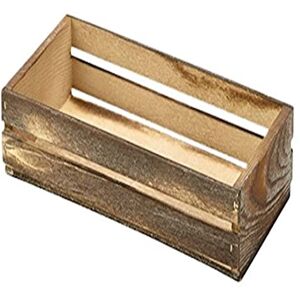 Genware NEV-TR215 Wooden Crate, Dark Rustic Finish, 25 cm x 12 cm x 5 cm Genware NEV-TR215 Wooden Crate, Dark Rustic Finish, 25 cm x 12 cm x 5 cm