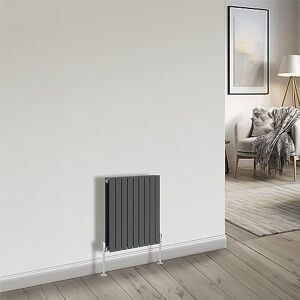 NRG Bathroom Radiator Anthracite 600x612mm Double Flat Panel for Living Room and Kitchen NRG Bathroom Radiator Anthracite 600x612mm Double Flat Panel for Living Room and Kitchen