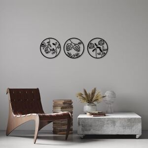 Hanah Home Stylish Black Decorative Metal Wall Accessory, 30 cm Diameter, 100% Metal (1.5 mm Thick), Perfect for Modern Home Decor & Accent Walls Hanah Home Stylish Black Decorative Metal Wall Accessory, 30 cm Diameter, 100% Metal (1.5 mm Thick), Perfect for Modern Home Decor & Accent Walls