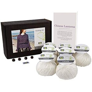 DesignEtte Knitting Kit Chinese Lanterns 100 Percent Mercerized Cream Egyptian Yarn Cotton X-Large-3X-Large No-s-9114, XL-3XL DesignEtte Knitting Kit Chinese Lanterns 100 Percent Mercerized Cream Egyptian Yarn Cotton X-Large-3X-Large No-s-9114, XL-3XL