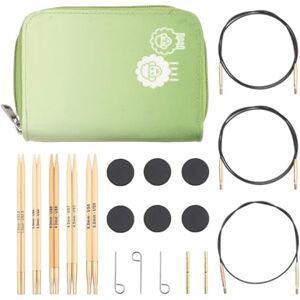 KNITPRO Bamboo Starter Interchangeable Needle Set 5" (13cm) 5 Sizes (3mm to 5mm) KNITPRO Bamboo Starter Interchangeable Needle Set 5" (13cm) 5 Sizes (3mm to 5mm)