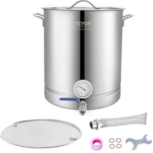 VEVOR P4048 16 Gallon, Tri Ply Bottom for Beer, Kettle Pot, Home Brewing Supplies Includes Lid, Handle, Thermometer, Ball Valve Spigot, Filter Tray, High-Quality Stainless Steel VEVOR P4048 16 Gallon, Tri Ply Bottom for Beer, Kettle Pot, Home Brewing Supplies Includes Lid, Handle, Thermometer, Ball Valve Spigot, Filter Tray, High-Quality Stainless Steel