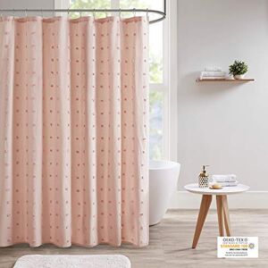 URBAN HABITAT UH70-2242 Brooklyn Cotton Fabric Shower Curtain Jacquard Pom Machine Washable Shabby Chic Modern Home Bathroom Décor Bathtub Privacy Screen, 70" x 72", Pink URBAN HABITAT UH70-2242 Brooklyn Cotton Fabric Shower Curtain Jacquard Pom Machine Washable Shabby Chic Modern Home Bathroom Décor Bathtub Privacy Screen, 70" x 72", Pink