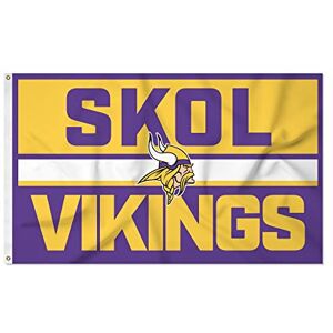 Rico Industries NFL Football Minnesota Vikings Bold 3' x 5' Banner Flag Single Sided Indoor or Outdoor Home Décor Rico Industries NFL Football Minnesota Vikings Bold 3' x 5' Banner Flag Single Sided Indoor or Outdoor Home Décor