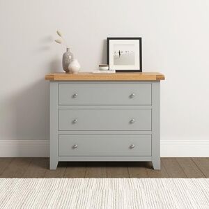 Seconique Windsor 3 Drawer Chest in Pebble Grey/Oak Seconique Windsor 3 Drawer Chest in Pebble Grey/Oak