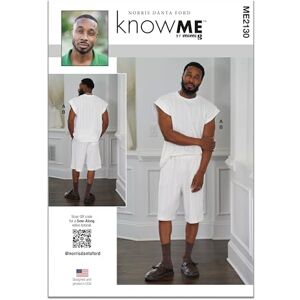 Know me Sewing Pattern ME2130A Men's Knit Top and Shorts by Norris Dánta Ford A (S-M-L-XL-XXL) Know me Sewing Pattern ME2130A Men's Knit Top and Shorts by Norris Dánta Ford A (S-M-L-XL-XXL)