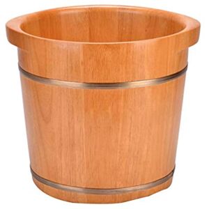 ZAJCI Wooden Barrel Foot Spa Foot Soaking Tub,Foot Spa Bucket with Lid,Solid Oak Wood Foot Soaking Barrel Bucket,Foot Wash Basin for Foot Bath (Size : B) ZAJCI Wooden Barrel Foot Spa Foot Soaking Tub,Foot Spa Bucket with Lid,Solid Oak Wood Foot Soaking Barrel Bucket,Foot Wash Basin for Foot Bath (Size : B)