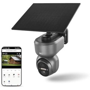 EMOS GoSmart Smart Home Outdoor Surveillance Camera 3MP Rotating IP Camera 4G/LTE & App Motion Detection, Night Vision, Solar Panel Battery Google Assistant, Alexa Compatible Waterproof - EMOS GoSmart Smart Home Outdoor Surveillance Camera 3MP Rotating IP Camera 4G/LTE & App Motion Detection, Night Vision, Solar Panel Battery Google Assistant, Alexa Compatible Waterproof -