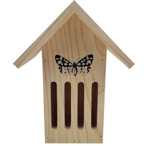 Dehner Natura Butterfly House Runa, Insect Hotel, Weatherproof, Insect House for Butterflies, Approx. 17 x 23 x 12 cm, Made from FSC® Certified Pine Wood, Brown Dehner Natura Butterfly House Runa, Insect Hotel, Weatherproof, Insect House for Butterflies, Approx. 17 x 23 x 12 cm, Made from FSC® Certified Pine Wood, Brown