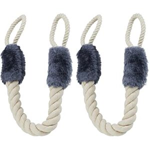 Relaxdays Door Finger Pinch Guard, Set of 2, Doorstopper Handle, Child Safety, Soft, Cotton, 57 cm, Beige/Blue-Grey, 57 x 5 x 5 cm Relaxdays Door Finger Pinch Guard, Set of 2, Doorstopper Handle, Child Safety, Soft, Cotton, 57 cm, Beige/Blue-Grey, 57 x 5 x 5 cm