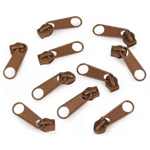 cyclingcolors 10 x Replacement Zipper Slider Repair Kit for Zip Head No. 5 Sliders for Clothes Bags Jackets Bags Suitcases Jeans Medium Brown cyclingcolors 10 x Replacement Zipper Slider Repair Kit for Zip Head No. 5 Sliders for Clothes Bags Jackets Bags Suitcases Jeans Medium Brown