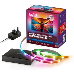 WiZ HDMI Sync Box with TV Backlight – Syncs Light to Your Movies, Games and Music HDMI 2.0 – Supports 4K at 60Hz RGBIC LED Strip for 55"-65" TVs App/Voice Control, Works with Google and Alexa WiZ HDMI Sync Box with TV Backlight – Syncs Light to Your Movies, Games and Music HDMI 2.0 – Supports 4K at 60Hz RGBIC LED Strip for 55"-65" TVs App/Voice Control, Works with Google and Alexa