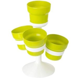 Avilia 4 Plant Pots – UV and Weather Resistant Design Made of Green and White Plastic – Ideal for Growing Vegetables or Flowers, for Patio, Balcony or Garden, nd Avilia 4 Plant Pots – UV and Weather Resistant Design Made of Green and White Plastic – Ideal for Growing Vegetables or Flowers, for Patio, Balcony or Garden, nd