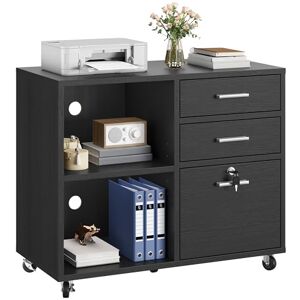 YITAHOME Mobile Filing Cabinet with 3Drawers, Rolling Filing Cabinet for Home Office, Wood Storage Cabinet for A4, Letter Size Documents, Printer Table with Open Compartments Lock and Wheels YITAHOME Mobile Filing Cabinet with 3Drawers, Rolling Filing Cabinet for Home Office, Wood Storage Cabinet for A4, Letter Size Documents, Printer Table with Open Compartments Lock and Wheels