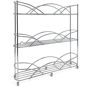 joeji's Kitchen Free Standing Spice Rack Organiser Perfect Spices & Herbs Storage Holder Up to 21 Jars Capacity Suction Cups for Stability Silver joeji's Kitchen Free Standing Spice Rack Organiser Perfect Spices & Herbs Storage Holder Up to 21 Jars Capacity Suction Cups for Stability Silver