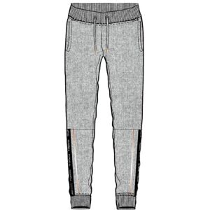 Russell Athletic A01322-SR-603 Cuffed Pant with Side Details Pants Women's Steel Marl Size M Russell Athletic A01322-SR-603 Cuffed Pant with Side Details Pants Women's Steel Marl Size M