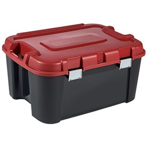 Keter ALLIBERT 229230 Plastic Totem Storage Trunk with 4 Wheels, 140L, Black/Red (79.7 x 59.7 x 40.79cm) Keter ALLIBERT 229230 Plastic Totem Storage Trunk with 4 Wheels, 140L, Black/Red (79.7 x 59.7 x 40.79cm)