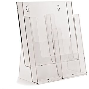 Taymar Table Brochure Stand for DIN A4 or DIN Long, 2 Levels, Transparent, with Divider Taymar Table Brochure Stand for DIN A4 or DIN Long, 2 Levels, Transparent, with Divider