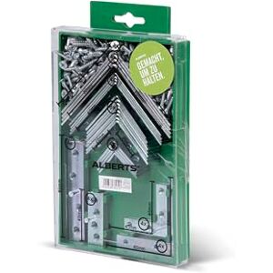 Alberts GAH- 332747 Angled Connecting Panels Raw Steel with Yellow Galvanised Surface in Assortment Box Alberts GAH- 332747 Angled Connecting Panels Raw Steel with Yellow Galvanised Surface in Assortment Box