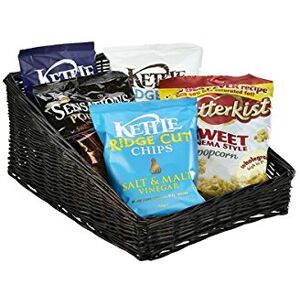 Genware NEV-WDB-4636SBK Wicker Display Basket with 7 cm Front, 46 cm x 36 cm x 20 cm, Black Genware NEV-WDB-4636SBK Wicker Display Basket with 7 cm Front, 46 cm x 36 cm x 20 cm, Black