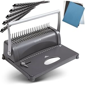 Genie CB 850 Spiral-Binding Device (up to 350 Sheets DIN A4, incl 75 Piece Starter Pack – Silver/Black Genie CB 850 Spiral-Binding Device (up to 350 Sheets DIN A4, incl 75 Piece Starter Pack – Silver/Black