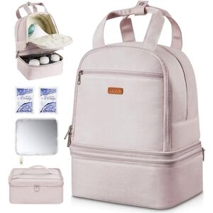 VEVOR Breast Pump Backpack, Breast Feeding Bag with Ice Pack, Fits for S1/S2, Pumping Accessories & Breastmilk Storage, Portable Pump Carrying Case for Work, Travel and Family Use, Light Pink VEVOR Breast Pump Backpack, Breast Feeding Bag with Ice Pack, Fits for S1/S2, Pumping Accessories & Breastmilk Storage, Portable Pump Carrying Case for Work, Travel and Family Use, Light Pink