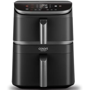 COSORI TurboTower Dual Air Fryer 10.8L, Space-Saving Stacked Design for 3-Layer Cooking, Prepare Full Meals at Once with Rapid Heat Tech for Faster & Even Crisp Results, Energy Efficient, App Recipes COSORI TurboTower Dual Air Fryer 10.8L, Space-Saving Stacked Design for 3-Layer Cooking, Prepare Full Meals at Once with Rapid Heat Tech for Faster & Even Crisp Results, Energy Efficient, App Recipes