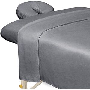 ForPro Professional Collection ForPro Premium Microfiber 3-Piece Massage Sheet Set, Lavender-Cool Grey ForPro Professional Collection ForPro Premium Microfiber 3-Piece Massage Sheet Set, Lavender-Cool Grey
