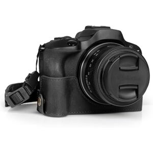 MegaGear Ever Ready Genuine Leather Half Camera Case Compatible with Canon EOS R100 (Black) MegaGear Ever Ready Genuine Leather Half Camera Case Compatible with Canon EOS R100 (Black)