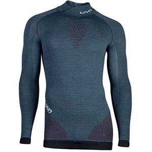 UYN Men's FUSYON UW LG_SL.Turtleneck T-Shirt, Orion Blue/Bordeaux/Pearl Grey, Small/Medium UYN Men's FUSYON UW LG_SL.Turtleneck T-Shirt, Orion Blue/Bordeaux/Pearl Grey, Small/Medium
