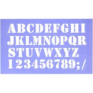 Artemio Stencil Home déco-alphabet Industrial, Plastic, Blue, 25 x 0.2 x 42 cm Artemio Stencil Home déco-alphabet Industrial, Plastic, Blue, 25 x 0.2 x 42 cm
