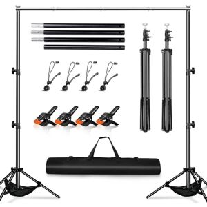 Heysliy Backdrop Stand Kit, 3m x 2m(9.8ft by 6.5ft) Photography Background Stand,Adjustable Height and Width Backdrop Stand Frame for Decoration,Photo,Party Heysliy Backdrop Stand Kit, 3m x 2m(9.8ft by 6.5ft) Photography Background Stand,Adjustable Height and Width Backdrop Stand Frame for Decoration,Photo,Party