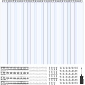 VEVOR Strip Curtain, 96" Height x 72" Width, 0.08" Thickness, 12PCS Clear PVC Strip Door Curtain, Plastic Door Strips for Walk in Freezers, Coolers & Warehouse Doors, with 50% Overlap VEVOR Strip Curtain, 96" Height x 72" Width, 0.08" Thickness, 12PCS Clear PVC Strip Door Curtain, Plastic Door Strips for Walk in Freezers, Coolers & Warehouse Doors, with 50% Overlap