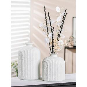 AlexandreHouse Pack of 6 Vase, Bottle, Glass, White, PU 6, H. 18 cm, D. 16 cm AlexandreHouse Pack of 6 Vase, Bottle, Glass, White, PU 6, H. 18 cm, D. 16 cm
