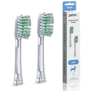 Petsie Dog Toothbrush Replacement Heads 2 Pack Replace Every Three Months Reduces Bad Breath Compatible with Toothbrush Only (White, Large Dogs) Petsie Dog Toothbrush Replacement Heads 2 Pack Replace Every Three Months Reduces Bad Breath Compatible with Toothbrush Only (White, Large Dogs)