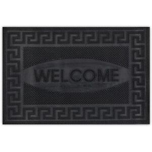 Relaxdays Abstract Frame Natural Rubber Doormat, 60 x 40 cm, Door Mat Inside & Outside, Non-Slip Bottom, Black, 40x60cm Relaxdays Abstract Frame Natural Rubber Doormat, 60 x 40 cm, Door Mat Inside & Outside, Non-Slip Bottom, Black, 40x60cm