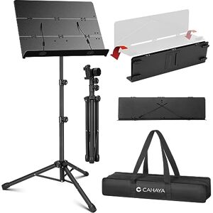 CAHAYA CY0317 Triple Folding and Easy to Store Very Lightweight Metal Music Stand Height Adjustable Matte Black CAHAYA CY0317 Triple Folding and Easy to Store Very Lightweight Metal Music Stand Height Adjustable Matte Black