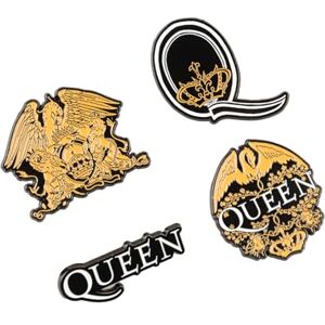 Grupo Erik Set Of 4 Enamel Pins Queen Merchandise Band Cute Pin Badges, Bag Pins Queen Gifts Under 15 Pounds, Music Gifts For Men Grupo Erik Set Of 4 Enamel Pins Queen Merchandise Band Cute Pin Badges, Bag Pins Queen Gifts Under 15 Pounds, Music Gifts For Men