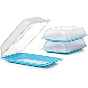 TATAY Cold Meat Containers for Fridge Set of 3 Maxi Fridge Storage Removable Lid, Stackable Microwave, Freezer and Dishwasher Safe BPA-Free, 17 x 6,2 x 25,2 cm, Colour Blue TATAY Cold Meat Containers for Fridge Set of 3 Maxi Fridge Storage Removable Lid, Stackable Microwave, Freezer and Dishwasher Safe BPA-Free, 17 x 6,2 x 25,2 cm, Colour Blue