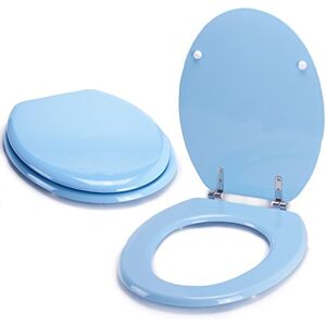 MSV MDF Toilet SEAT-Light Blue, 30 x 20 x 15 cm MSV MDF Toilet SEAT-Light Blue, 30 x 20 x 15 cm
