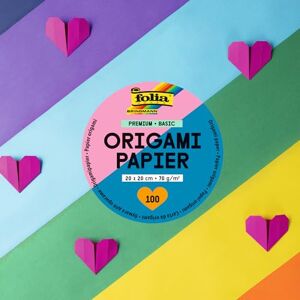 Folia 89820 Premium Folding Sheets 70 g/m², Basic, 20 x 20 cm, 100 Sheets in 10 Different Colours, for Crafts, Decorating and Decorating Folia 89820 Premium Folding Sheets 70 g/m², Basic, 20 x 20 cm, 100 Sheets in 10 Different Colours, for Crafts, Decorating and Decorating