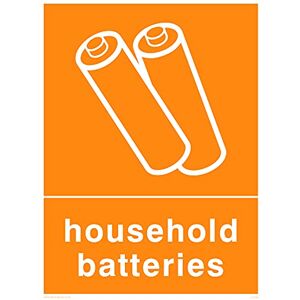 Viking Pack of five Recycling-household-batteries Sign 150x200mm A5P Viking Pack of five Recycling-household-batteries Sign 150x200mm A5P