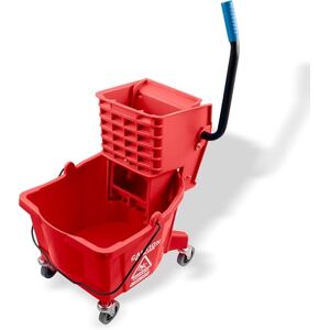 Carlisle FoodService Products CFS Plastic Commercial Mop Bucket with Side-Press Wringer, 26 Quarts, Red Carlisle FoodService Products CFS Plastic Commercial Mop Bucket with Side-Press Wringer, 26 Quarts, Red