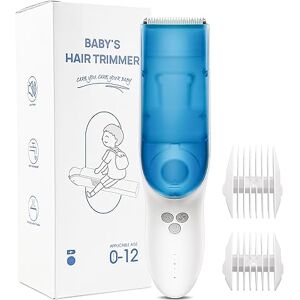 CARER SPARK Baby Hair Clipper Hair Cutting Machine Noiseless Vacuum Adsorption IPX7 Waterproof Rechargeable with 2 Guide Combs Safe Professional Kids Barber Set Trimmer for Children CARER SPARK Baby Hair Clipper Hair Cutting Machine Noiseless Vacuum Adsorption IPX7 Waterproof Rechargeable with 2 Guide Combs Safe Professional Kids Barber Set Trimmer for Children