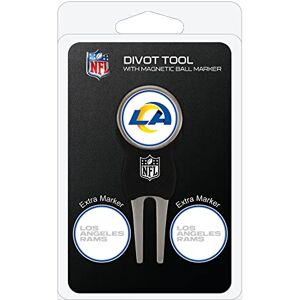 Team Golf NFL Los Angeles Rams Divot Tool Pack With 3 Golf Ball Markers Divot Tool with 3 Golf Ball Markers Pack, Markers are Removable Magnetic Double-Sided Enamel Team Golf NFL Los Angeles Rams Divot Tool Pack With 3 Golf Ball Markers Divot Tool with 3 Golf Ball Markers Pack, Markers are Removable Magnetic Double-Sided Enamel