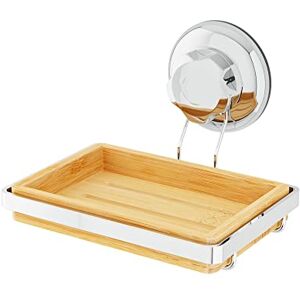 Compactor Bestlock Spa Soap Holder Natural Bamboo and Chromed Steel, Easy No-Drill Installation, Rustproof and Waterproof, 14.6X12.6X10.5 cm Compactor Bestlock Spa Soap Holder Natural Bamboo and Chromed Steel, Easy No-Drill Installation, Rustproof and Waterproof, 14.6X12.6X10.5 cm