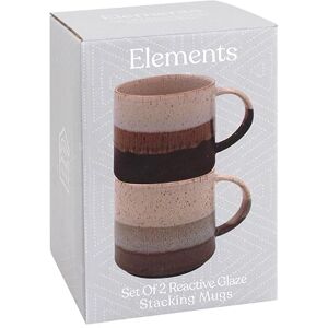 Lesser & Pavey Elements Reactive Glaze Mugs Set of 2 Stylish Tableware for Home Use Coffee Cups for Every Occasion Ideal Mens and Birthday Gifts for Women LP73790, Stripe Lesser & Pavey Elements Reactive Glaze Mugs Set of 2 Stylish Tableware for Home Use Coffee Cups for Every Occasion Ideal Mens and Birthday Gifts for Women LP73790, Stripe