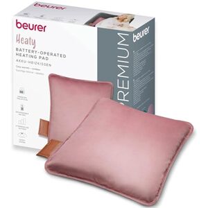 Beurer Heaty Heating Pad, Wireless Heating Pad with Battery, with Auto Shut-Off and 3 Temperature Settings, Heats Quickly, Soft Velvet, Pink Beurer Heaty Heating Pad, Wireless Heating Pad with Battery, with Auto Shut-Off and 3 Temperature Settings, Heats Quickly, Soft Velvet, Pink